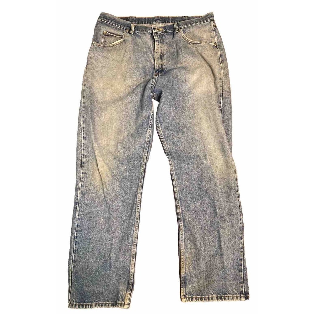 Vintage Wrangler Light Wash Straight Leg Jeans Men's 38x32 Rodeo Cowboy Y2K
